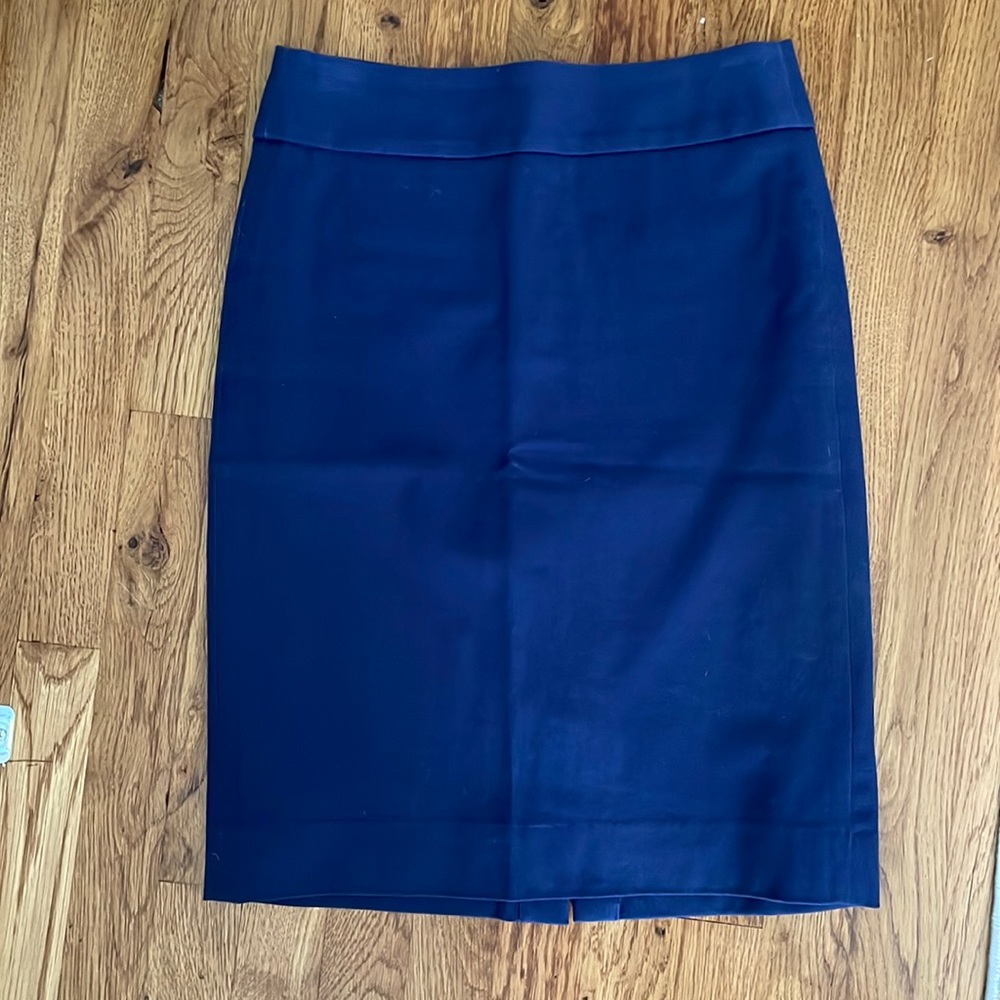 Navy Blue Banana Republic Pencil Skirt